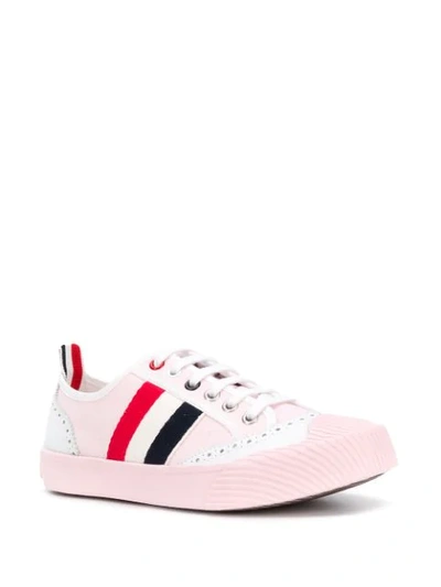 Shop Thom Browne 4-bar Low-top Sneakers In Pink