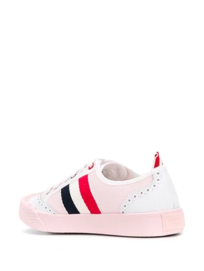 Shop Thom Browne 4-bar Low-top Sneakers In Pink