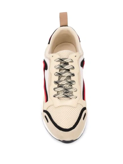 Shop Sandro Flame Low-top Sneakers In Neutrals