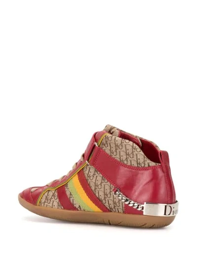 Pre-owned Dior  Rasta Trotter High-top Sneakers In Red