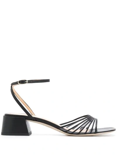 Shop By Far Anna 45mm Sandals In Black