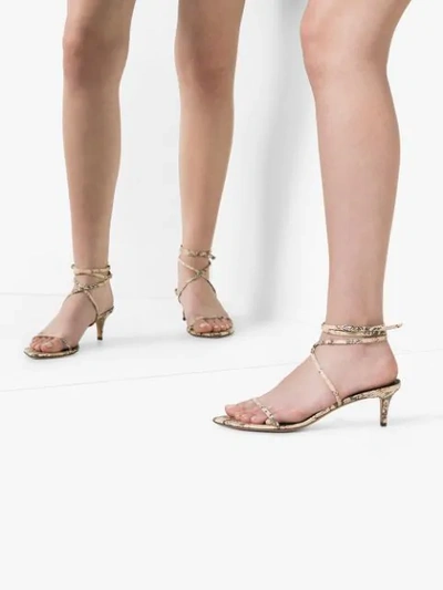 Shop Isabel Marant Aridee Snakeskin Sandals In Neutrals