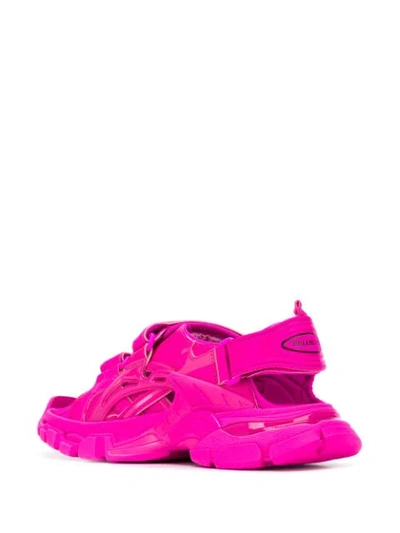 Shop Balenciaga Track Sandals In Pink