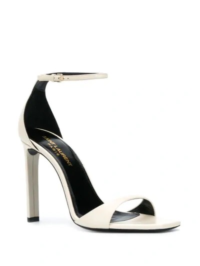 Shop Saint Laurent Bea High-heel Sandals In White