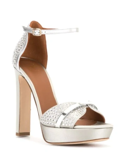 Shop Malone Souliers Miranda Crystal Sandals In Silver