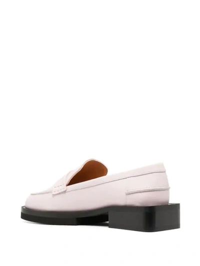 Shop Ganni Jewel Leather Moccasins In Pink