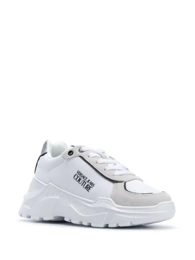 Shop Versace Jeans Couture Branded Low-top Sneakers In White