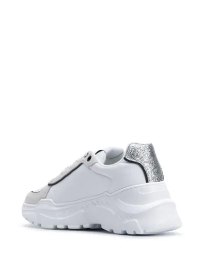 Shop Versace Jeans Couture Branded Low-top Sneakers In White