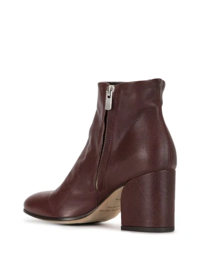 Shop Officine Creative Block Heel Ankle Boots In Red