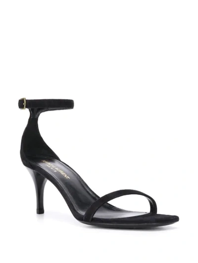 Shop Saint Laurent Lexi 65 Sandals In Black