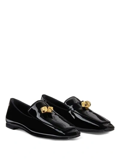 Shop Giuseppe Zanotti Pigalle Dice-appliqué Loafers In Black