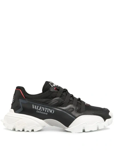 Shop Valentino Climbers Low-top Sneakers In Black