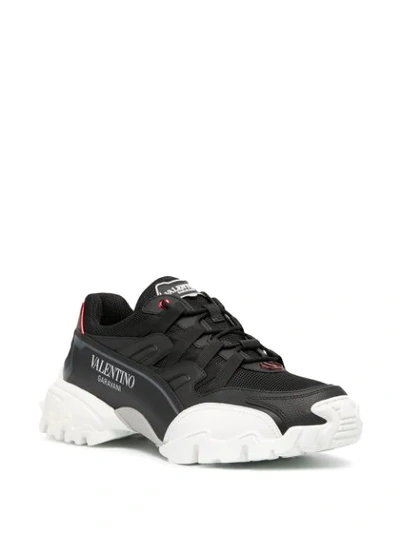 Shop Valentino Climbers Low-top Sneakers In Black