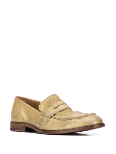 Shop Moma Nottingham 20mm Loafers In Gold