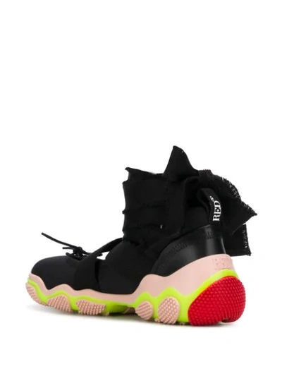 Shop Red Valentino Ankle Tie Low-top Sneakers In Black