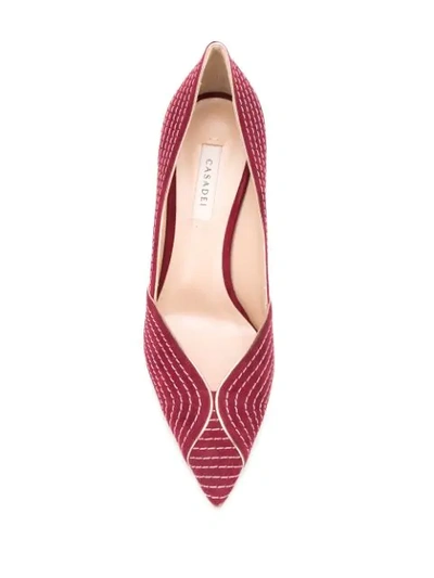 Shop Casadei Julia Miranda Pumps In Red