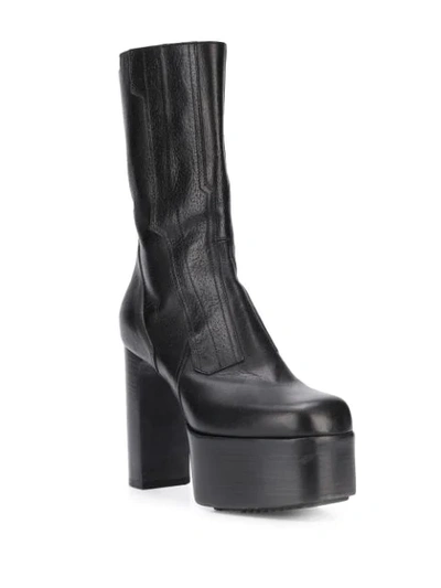 Shop Rick Owens Platform Heeled Boots In Black
