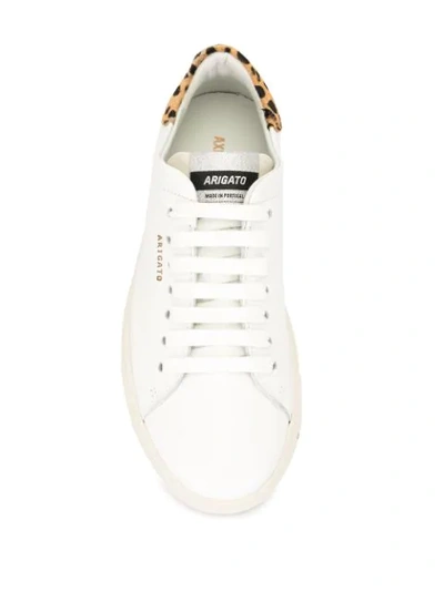 Shop Axel Arigato Clean 90 Triple Animal Sneakers In White ,brown