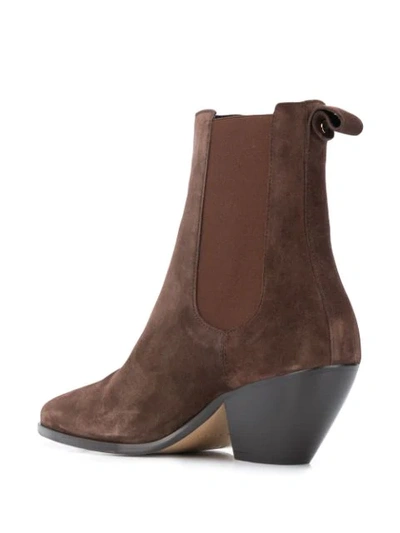 Shop Sandro Suede Chelsea Ankle Boots In Brown