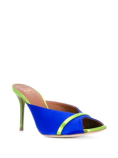 Shop Malone Souliers Lucia 85mm Mules In Blue