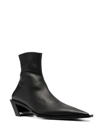 Shop Balenciaga Tiaga 45mm Ankle Boots In Black