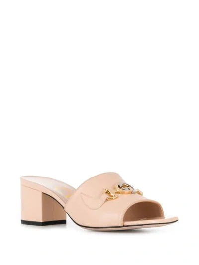 Shop Gucci Slip-on Horsebit Detail Mules In Pink