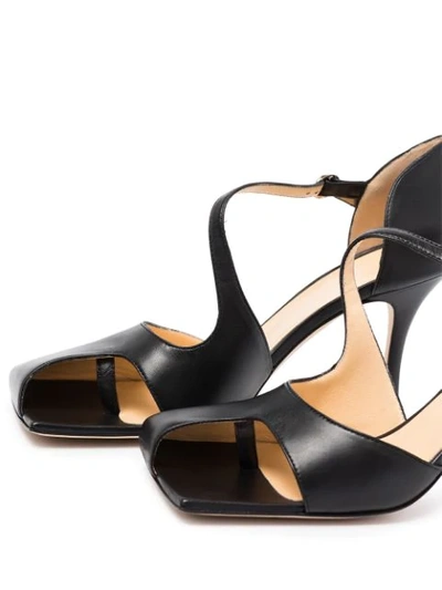 Shop A.w.a.k.e. Mary 80mm Asymmetric Sandals In Black