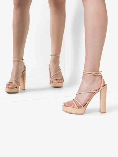 Shop Gianvito Rossi Embellished Strap Sandals In Neutrals