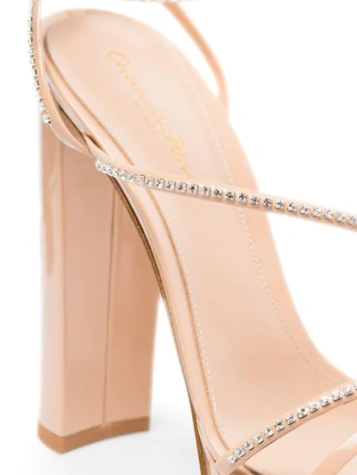 Shop Gianvito Rossi Embellished Strap Sandals In Neutrals