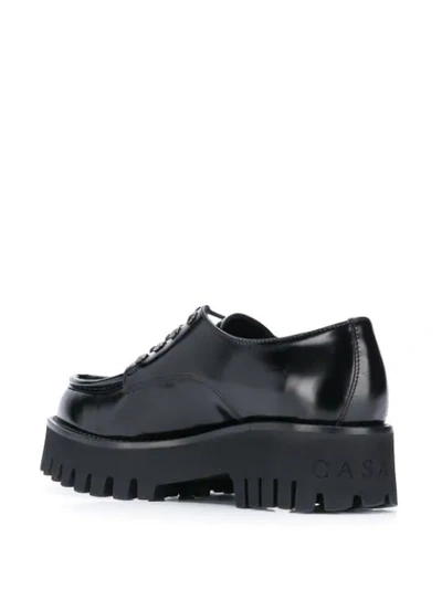 Shop Casadei Chunky Lace-up Shoes In Black