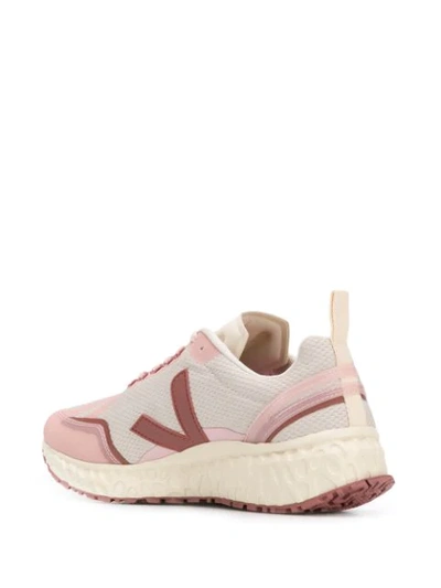Shop Veja Panelled Low Top Trainers In Pink