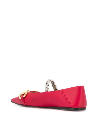 Shop Gucci Deva Horsebit Ballerina Shoes In Red