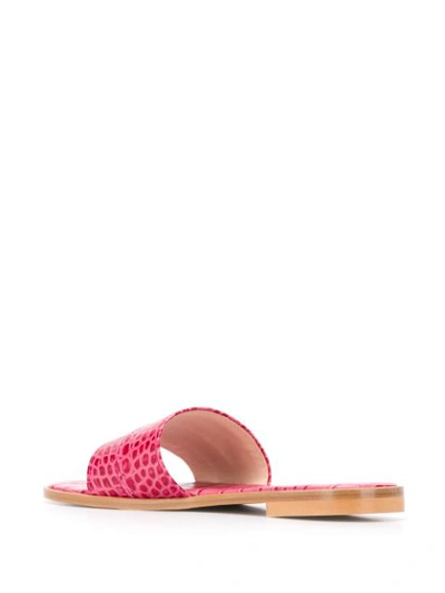 Shop Avec Modération Crocodile Embossed Sandals In Pink