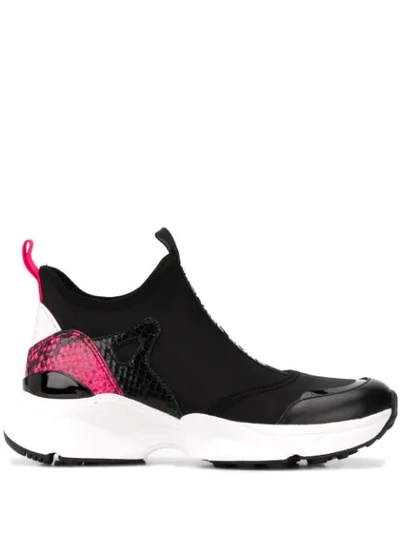 Shop Michael Michael Kors Willow Slip-on Sneakers In Black