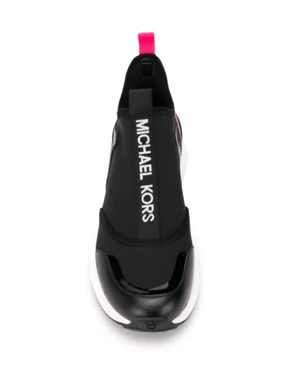 Shop Michael Michael Kors Willow Slip-on Sneakers In Black