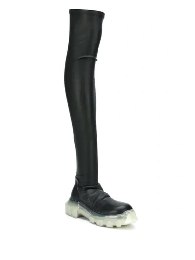 Shop Rick Owens Performa Thigh-high Stocking Boots In Black