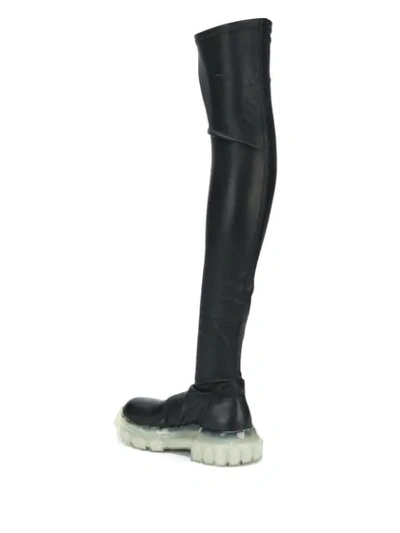 Shop Rick Owens Performa Thigh-high Stocking Boots In Black