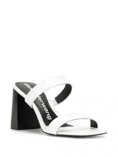 Shop Alexander Wang Hayden Croc-effect Sandals In White