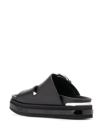 Shop Alexander Mcqueen Buckle Sandals In Black