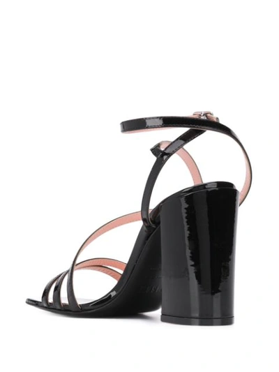 Msgm Strappy Block-heel Sandals In Black