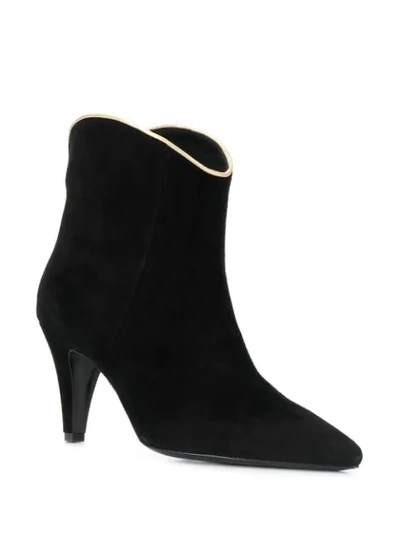 Shop Twinset Suede Ankle Boots In Black