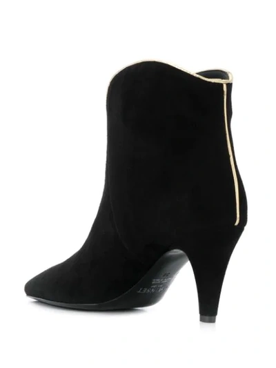 Shop Twinset Suede Ankle Boots In Black