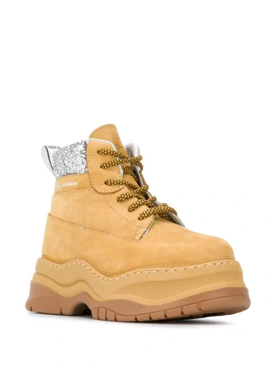 Shop Chiara Ferragni Chunky Sole Hiking Boots In Neutrals