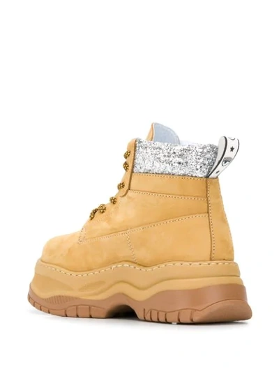 Shop Chiara Ferragni Chunky Sole Hiking Boots In Neutrals