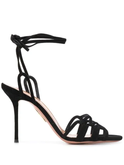 Shop Aquazzura Azur 95mm Sandals In Black