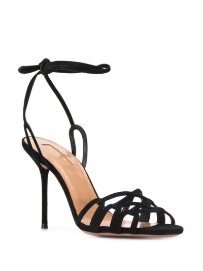 Shop Aquazzura Azur 95mm Sandals In Black