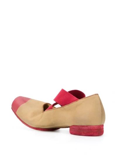 Shop Uma Wang Colour-block Ballerina Shoes In Neutrals