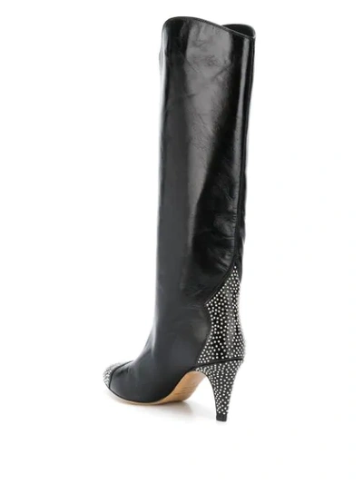 Shop Isabel Marant Studded Knee-high Boots In Black