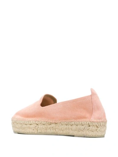 Manebi Braided-raffia Sole Espadrilles In Pink