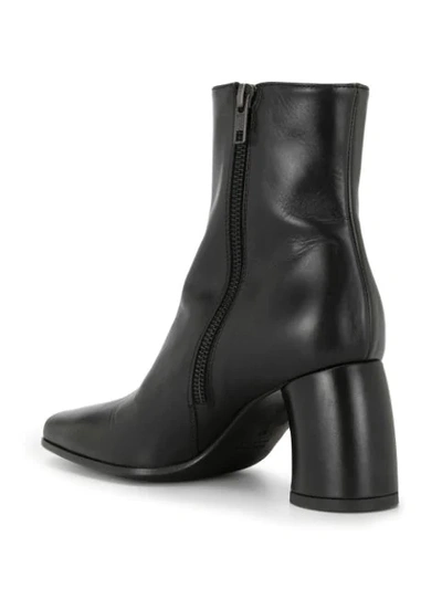 Shop Ann Demeulemeester Vitello Square Toe Boots In Black